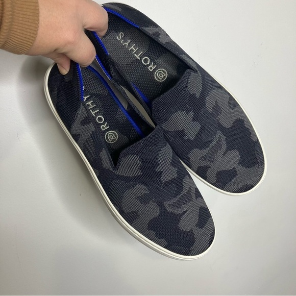 Rothy’s the original slip on sneakers dark gray camo pattern size 9.5 - Picture 3 of 11